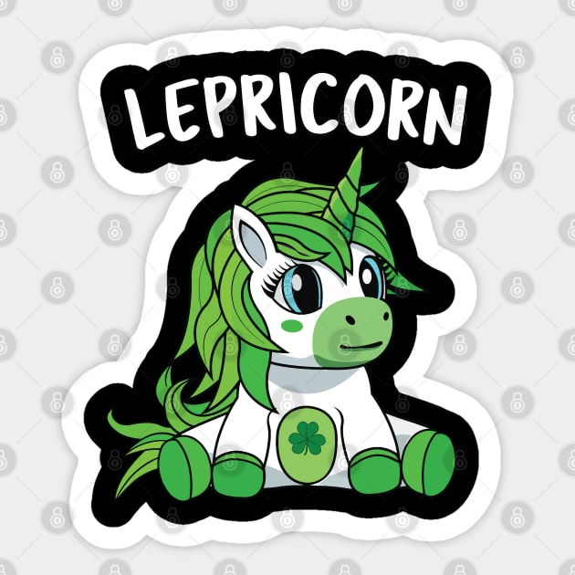 St Patricks Day Outfit Baby Girl - Cute Irish Green Unicorn Sticker by Shaniya Abernathy